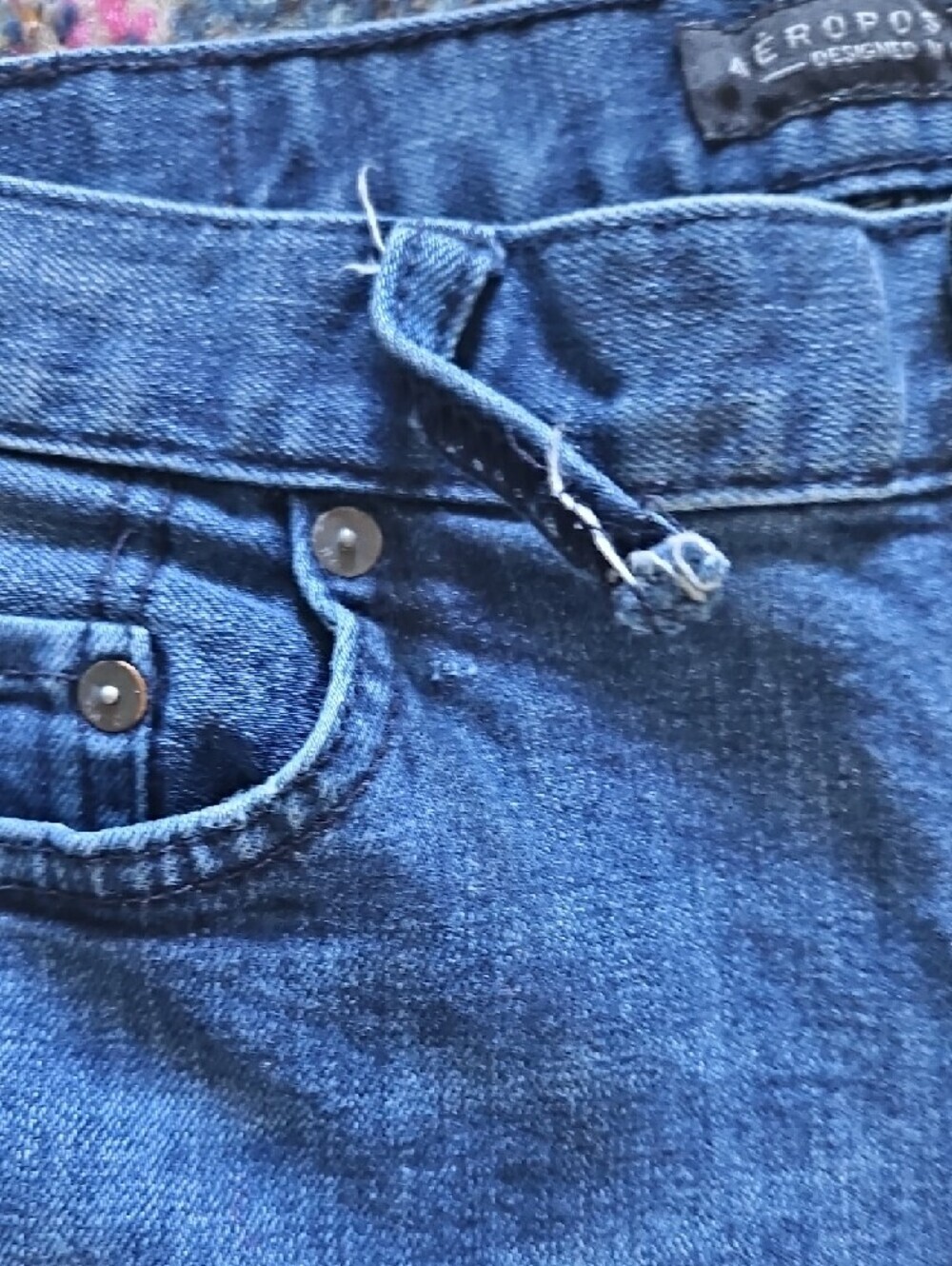Aeropostale Women's Slim Straight Dark Blue Jeans Size 30 - Picture 3 of 8